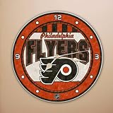 Philadelphia Flyers Art Glass Wall Clock