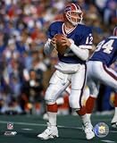 Jim Kelly Buffalo Bills 8x10 Photo (Blue Jersey, Looking To Pass)