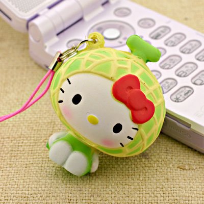 Sanrio Hello Kitty as Fresh Fruit Ball Cell Phone Strap (Melon) --Japanese Import! ***Free Domestic Shipping for This Item!***