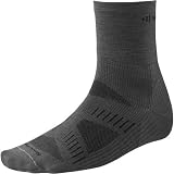SmartWool PhD Cycling Ultra Light 3/4 Crew Sock Graphite/Black, M