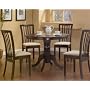 Cappuccino Finish Round Five Piece Dining Set