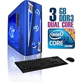 CybertronPC X-Cruiser 2 CIAN1120SUP, Blue, Intel Core i3 Dual Core (2.93GHz ....