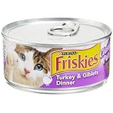 Friskies Cat Food Classic Pate, Turkey and Giblets Dinner, 5.5-Ounce Cans (Pack of 24)