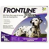 Merial Frontline Plus Flea and Tick Control for 45 to 88-Pound Dogs and Puppies, 3-Doses