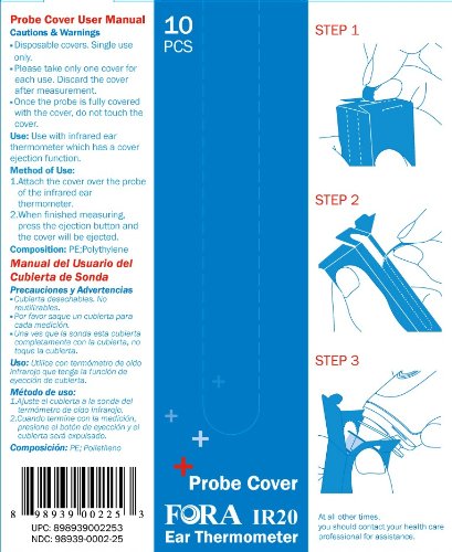 FORA IR20 Ear Thermometer Lens Cover - 50 count