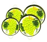 GREEN GRAPES 3-D Stove / Burner Covers Set of 4 Grapes *NEW*