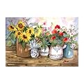 Porch Flowers by Marilyn Murphy Outdoor Wall Art - 25x16"