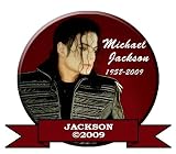 MICHAEL JACKSON MEMORIAL BUTTON PIN 1958-2009 #1