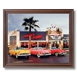 Ford Thunderbird Cars Maxcy Flyers Cafe Automobile Wall Picture Cherry Framed Art Print