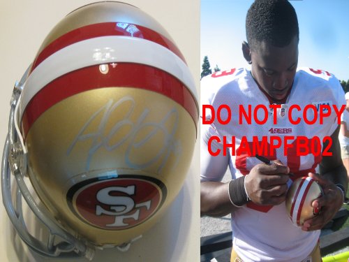 ALDON SMITH,SAN FRANCISCO 49ERS,49ERS,NINERS,MISSOURI TIGERS,SIGNED MINI HELMET WITH PROOF + COA
