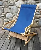 Sling Wood Recliner - Atlantic Blue
