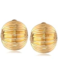 T Tahari "Essentials" Ribbed Dome Clip-On Earrings