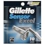 Gillette Sensor Excel Shaving Cartridges for Men Quantity: 10