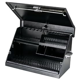 Montezuma ME300B 30-Inch by 15-Inch Steel Portable Toolbox, Black