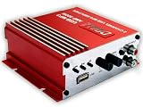 Produkt-Bild: 300W Mini-Endstufe Endstufe Verst&auml;rker (ideal f&uuml;r Motoroller, Motorrad, Auto und MP3-Player) - ROT Modell: EN1