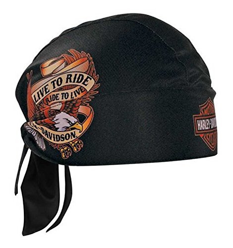 Harley-Davidson Live To Ride Eagle Head Wrap Black HW00930