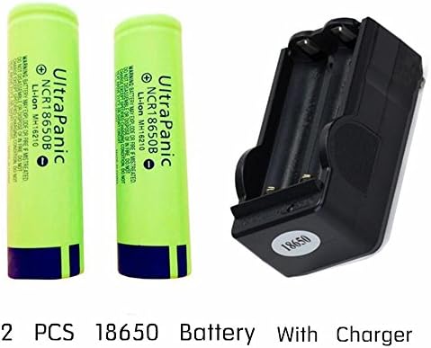 2 PCS/LOT 18650 battery 3.7V Li-ion Flat top Rechargeable Battery Flashlight battery and 18650 Battery Charger