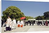 Canvas Prints of Meiji jingu Shrine 20th Century priest bride groom from AWL Discover Images