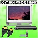 Sony Bravia M-Series KDL-19M4000/S 19-Inch 720p LCD HDTV (Silver) + Sony DVD Player w/ Accessory Kit
