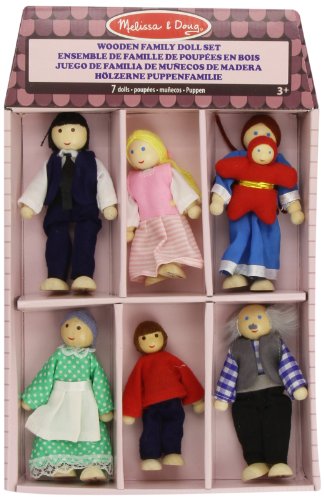 Melissa & Doug Wooden Family Doll Set