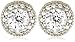 Platinum Plated Sterling Silver "100 Facets Collection" Round Cubic Zirconia Antique-Style Earrings
