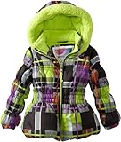 Big Chill Toddler Girls 2-6X Black Plaid Puffer Winter Jacket/Coat