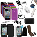 GTMax 23 Items Essential Accessories Bundle kit for Apple iPhone 4 4S 4G 4GS 16GB / 32GB 4th Generation