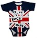 Punk Rock UK United Kingdom Flag Baby Creeper Romper Punk Rock UK United Kingdom Flag Baby Creeper Romper