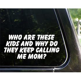 Who are these kids and why do they keep calling me mom? funny decal / sticker