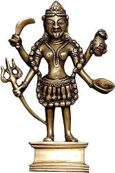 Collectible Figurines Goddess Kali Brass Sculpture 5 x 2 x 8.5 inches