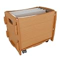 Letter Mobile File Cart - Wheat
