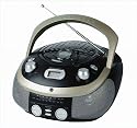 CMX CRC 7330 Stereo-Radiorekorder (UKW-/MW-Tuner, 80 Watt PMPO) schwarz/gold