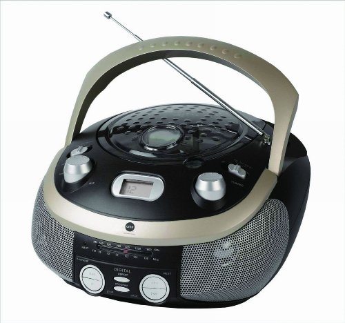 CMX CRC 7330 Stereo-Radiorekorder (UKW-/MW-Tuner, 80 Watt PMPO) schwarz/gold Preisvergleich