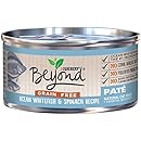 Purina Beyond Natural Canned Cat Food, Grain Free Ocean Whitefish and Spinach Recipe, 3-Ounce Can, Pack of 12
