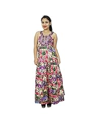Spaghetti Strap General Print Cotton Maxi Dress 