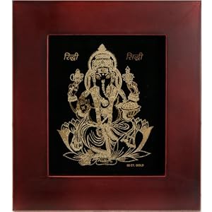 Gold Leaf Painting on Glass Desk Frame