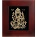 Gold Leaf Painting on Glass Desk Frame