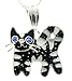 Feline Friends Black Striped Cat Pendant w/ Feline Friends Black Striped Cat Pendant w/