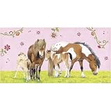 Die Spiegelburg 93683 Pferdefreunde Badetuch Pferdefreunde (rosa) ca. 75x150cm)