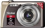 Rollei Flexline 140 Digitalkamera (10 Megapixel, 4-fach opt. Zoom, 7,6 cm (3 Zoll) Display, 30 mm Weit-Winkel-Objektiv) kaffee