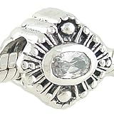 Authentic BIAGI Oval CZ STERLING SILVER CHARM BEAD Fits PANDORA Charm BEAD compatible with Pandora and Chamilia Bracelets GIFT BOXED