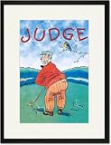 Black Framed/Matted Print 17x23, Judge: Distractions