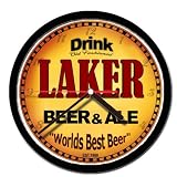 LAKER beer and ale cerveza wall clock