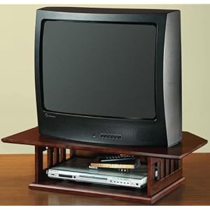 Mission - style 2 - tier Tv Turntable, 36TV, CHESTNUT by Home Decorators Collection