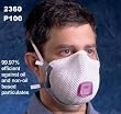 2360P100 Moldex P100 Respirator Face Mask With Vent Valve - 2360 Mask Provides 99.97% Protection