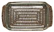 Glass Large Rectangle Casserole Dish With Woven Palm Leaf Basket 15" x 8 1/2" x 2 1/2"H