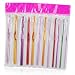 12 Sizes Multi Coloured Aluminum Knitting Crochet Hooks Set