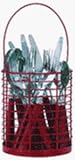 Metro 16-pc. Flatware Set with Caddy - Red