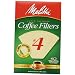 Melitta Cone Coffee Filters, Natural Brown, No. 4, 40-Count Filters (Pack of 12)