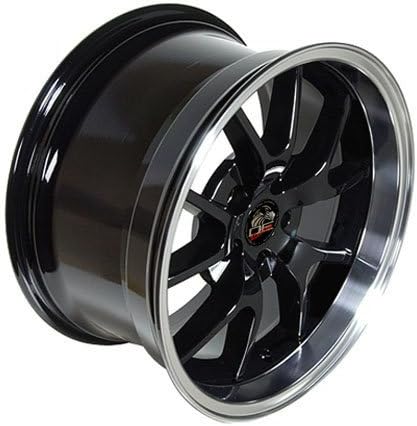 18" Fits Mustang® FR500 Style Replica Wheel - Black Machined Lip 18x10
